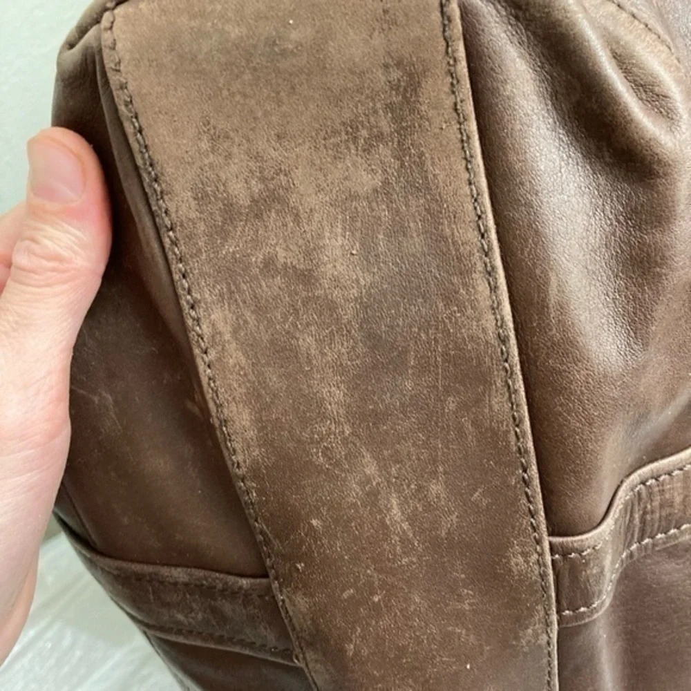 Coach vintage brown leather overnight xxl bag 9400 rare unisex rare